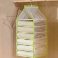 thumbnail image 1 of Inerposs Closet Hanging Organizer - Small Storage Shelves and Drawers for Clothes, Ideal for Closet Organization & Storage (White/Green, 50x25x22cm), 1 of 6