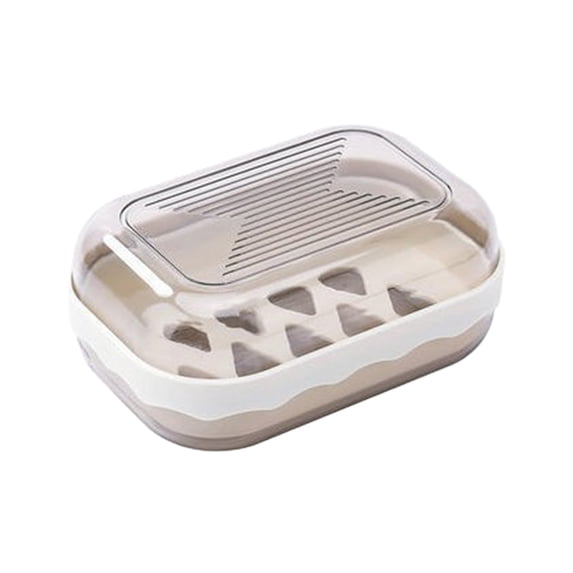 Inerposs Counter Top Soap Container, Portable Soap Case with Lid, Drainable Soap Box, Easy Wash Soap Holder for Home and Travel, Soap Storage Solution