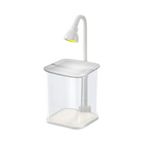 Inerposs Desktop Fish Tank, High Transparency Glass Aquarium, Small Lazy Aquascape, Night Light Gift, Perfect for Home Decoration and Office Use