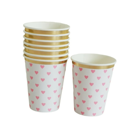 Inerposs Disposable Paper Cups, Tissue Wedding Party Tableware, Candy Fruit Cake Tray, Easy Clean Party Supplies, Affordable Disposable Dinnerware