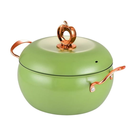 Inerposs Double-Handled Soup Pot, Large-Capacity Stew Pot, Non-Stick Cooking Pot, Healthy Iron Cookware for Home Kitchen, Versatile Cooking Pot for Stewing and Braising