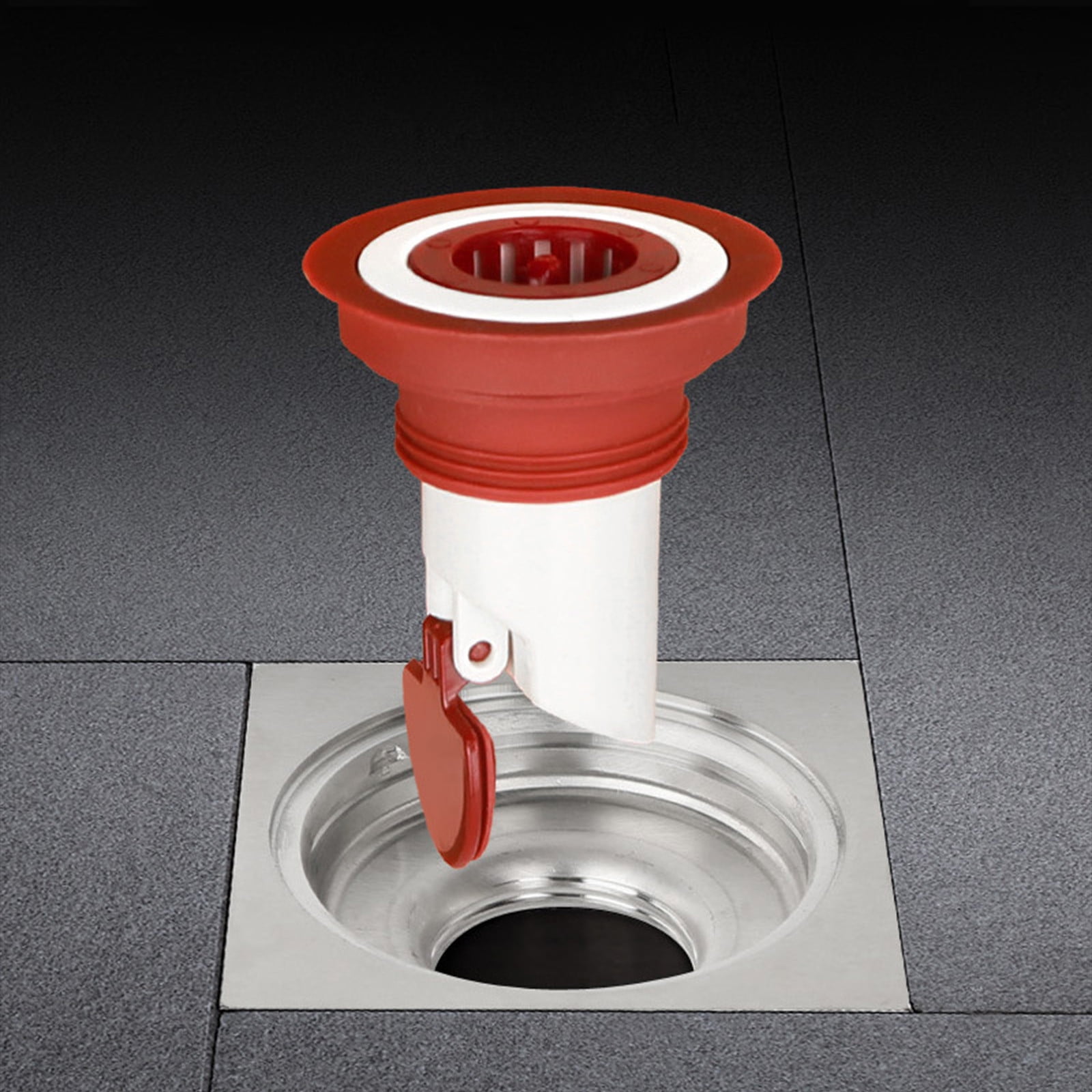 Inerposs Drains Backflow Preventer, One Way Drain Valve for Shower Floor Water Drainage, Orange