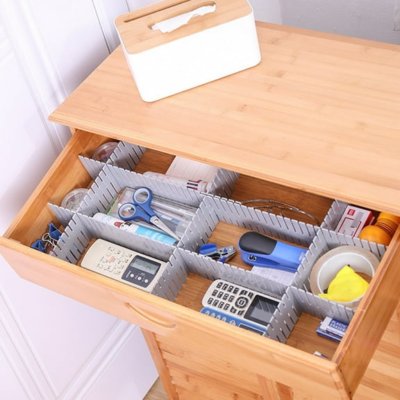 Inerposs Drawer Organizer, Storage Partition, Makeup Storage Solution, Adjustable Divider Board, Clutter Organizer for Home