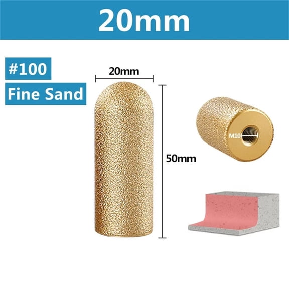 Inerposs Efficient Diamond Brazed Finger Grinding Wheel, Versatile Milling Cutter for Stone, Chip-Free Edge Trimming Tool, Ideal for Countertop Fabrication
