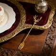 thumbnail image 1 of Inerposs Elegant Deer Head Dessert Fork, Stainless Steel Cocktail Mixing Pick, Long Handle Coffee Stirrer, Perfect Kitchen Decor for Holiday Parties, Great Gift for Coffee Lovers, 1 of 6