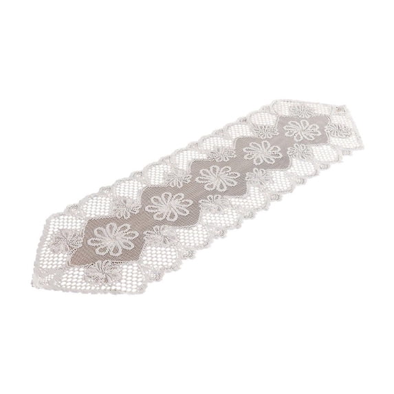 Inerposs Elegant Hollow Lace Table Flag, Decorative Tablecloth for Dining Table, Stylish Home Decoration for Holiday Gatherings, Easy Care Polyester Table Flag