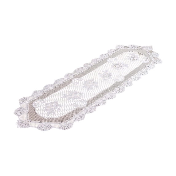 Inerposs Elegant Hollow Lace Table Flag, Decorative Tablecloth for Dining Table, Stylish Home Decoration for Holiday Gatherings, Easy Care Polyester Table Flag
