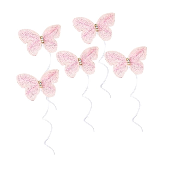 Inerposs Embroidered Butterfly Cake Toppers, DIY Birthday Cake Decorations, Fun Dessert Table Baking Inserts, Unique Party Ornament, Creative Cake Flags for Celebrations