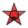 thumbnail image 1 of Inerposs Five Pointed Star Candlestick, Windproof Iron Lantern, Stained Glass Wind Lamp, Holiday Home Decor, Elegant Candle Holder, 1 of 5
