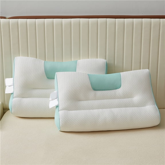 Inerposs Gentle Support Soybean Pillow, Soft Comfortable Bedding Pillows, Natural Recycled Fibre Filling, High Resilience Sleep Aid, Machine Washable Pillow for Better Sleep