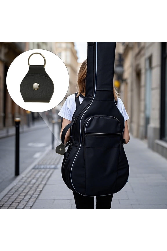 Guitar Pick Keychain, Leather Keychain Holders, Coin Quarter Holders, Durable Keychains for Guitar Enthusiasts, Lightweight and Handy Gift for Guitar Players