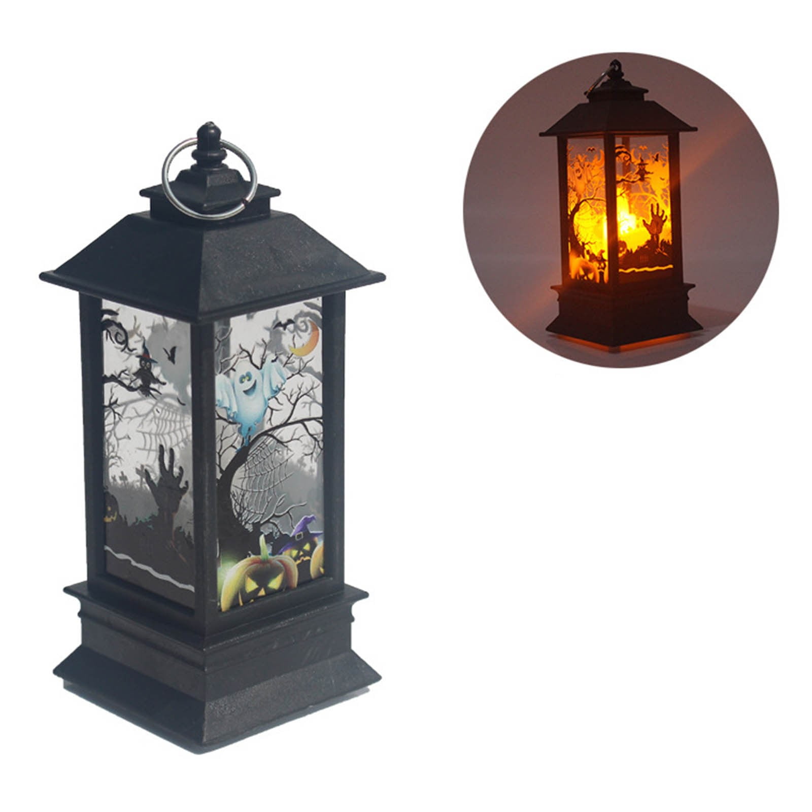 Inerposs Halloween LED Lantern - Spooky Candle Light Decor with ...