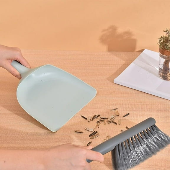 Inerposs Handheld Dustpan and Brush Set, Comfortable Grip Cleaning Tool, Versatile Home Office Desktop Cleaner, Compact Dustpan and Brush for Floor and Tabletop Cleaning