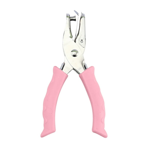 Inerposs Hole Punch Pliers, 6mm Round Hole Punch, Rubberised Hand-operated Pliers, Macaroon Colour Office Supplies, Loose-leaf Punching Tool for Document Organizing