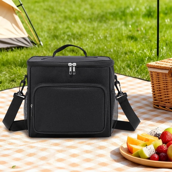 Inerposs Insulated Lunch Bag, Waterproof Picnic Cooler, Portable Lunch Box for Outdoor Activities, Travel Bag with Zipper Pockets, Versatile Food Storage for Office and Hiking