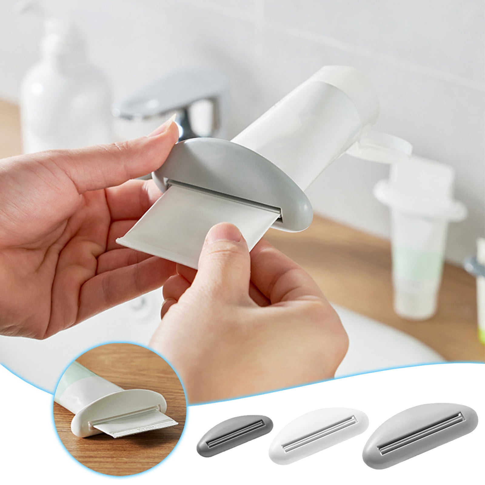 Inerposs JapaneseStyle Toothpaste Squeezer Plastic Clip Set for Easy Dispensing of Toothpaste