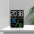 thumbnail image 1 of Inerposs LED Digital Clock, Multifunctional Alarm Clock, Display Date, Week, Temperature, Humidity, Adjustable Brightness, Two Alarm Settings for Home and Office, 1 of 6