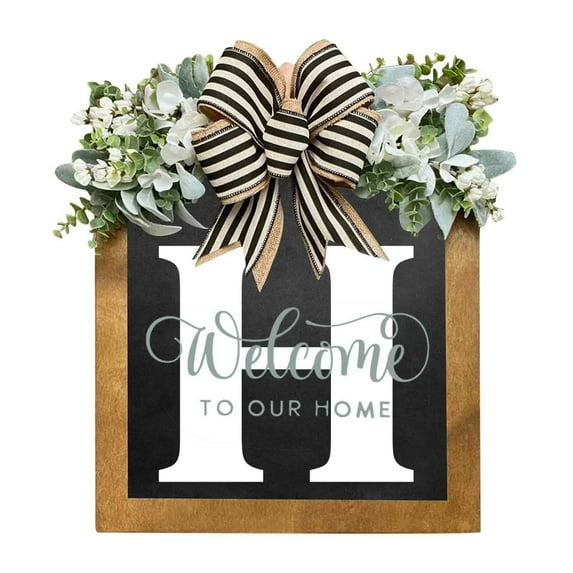 Inerposs Last Name Year Round Front Door Wreath, Decorative Hanging Plaques for Home Blessings, Wedding Ceremony Signs, Garden Decorations, Housewarming Gifts