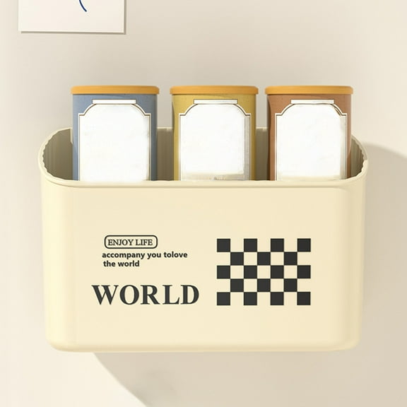 Inerposs Magnetic Kitchen Storage Box, Wall Mounted Organizer, Space Saving Utensils Holder, Versatile Magnetic Fridge Side Storage Solution, Practical Kitchen Accessories for Home