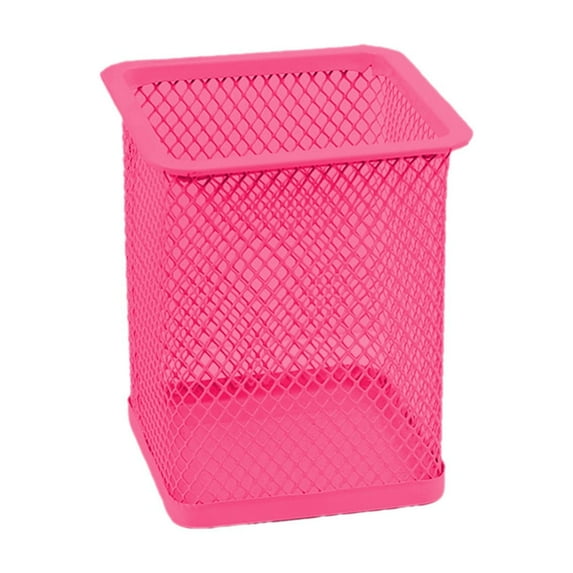 Inerposs Metal Hollowed Out Desktop Storage Box, Multifunctional Mesh Pen Holder, Sturdy Stainless Steel Organizer, Stylish Stationery Storage Solution for Students