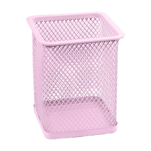 Inerposs Metal Hollowed Out Desktop Storage Box, Multifunctional Mesh Pen Holder, Sturdy Stainless Steel Organizer, Stylish Stationery Storage Solution for Students