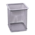 thumbnail image 1 of Inerposs Metal Hollowed Out Desktop Storage Box, Multifunctional Mesh Pen Holder, Sturdy Stainless Steel Organizer, Stylish Stationery Storage Solution for Students, 1 of 8