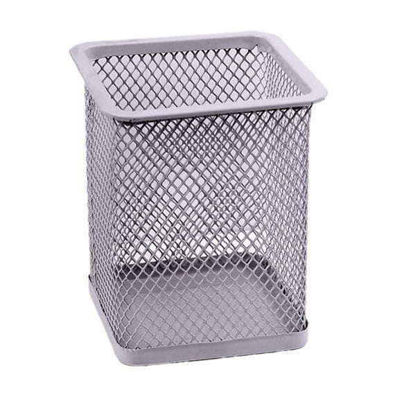 Inerposs Metal Hollowed Out Desktop Storage Box, Multifunctional Mesh Pen Holder, Sturdy Stainless Steel Organizer, Stylish Stationery Storage Solution for Students