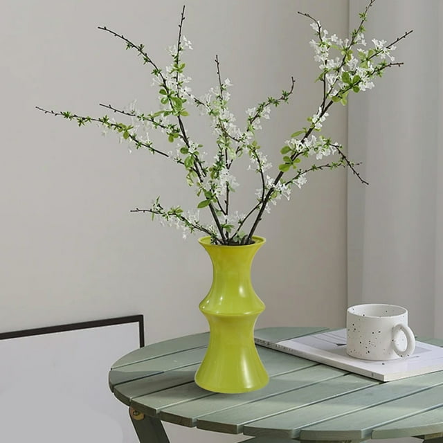 Inerposs Modern Plastic Flower Vase, Decorative Vase for Home, Stylish Vase for Living Room, Elegant Vase for Office Decor, Versatile Vase for Fresh or Dried Flowers