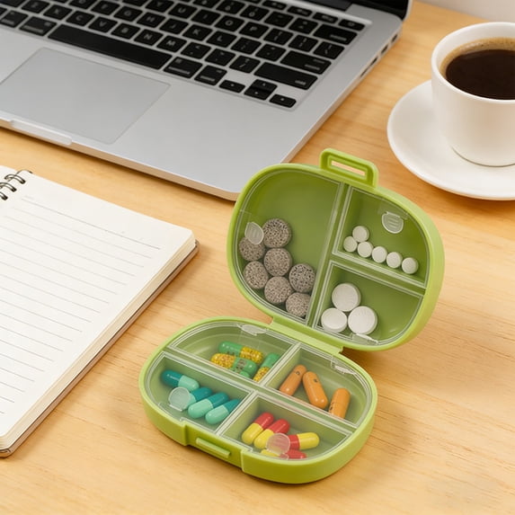 Inerposs MoistureProof Mini Organizer Box, Portable Weekly Organizer with 7 Grids, Removable Individual Containers for Travel, Compact Storage Box for Jewelry and Small Accessories