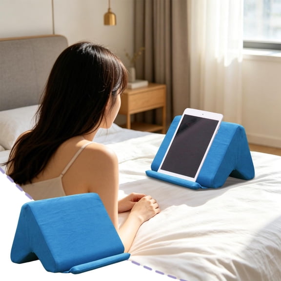 Inerposs Multi Angle Reading Pillow, Tablet Stand Pillow, Soft Plush Support Cushion, Portable Sofa and Bed Reading Accessory