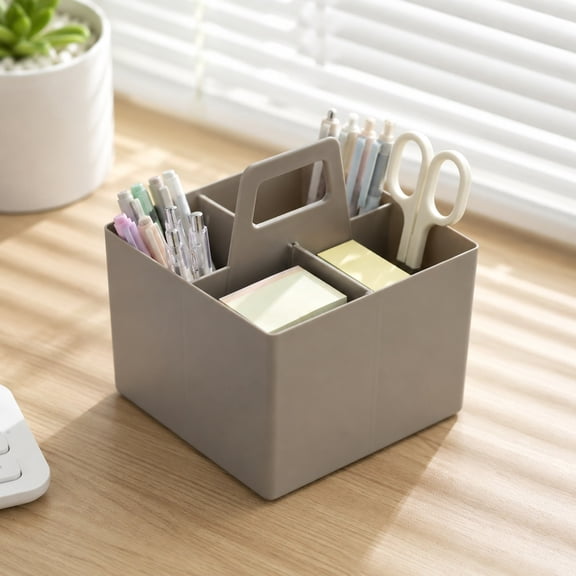 Inerposs Multi-Compartment Desk Organizer, Portable Storage Caddy, Office Supplies and Makeup Organizer, Versatile Desk Caddy for Home and Classroom, Easy Carry Handle