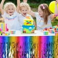 thumbnail image 1 of Inerposs Multicolor Foil Tassel Table Skirt for Party Decorations, Wedding, Birthday, Independence Day, and Procession Floats, 1 of 6