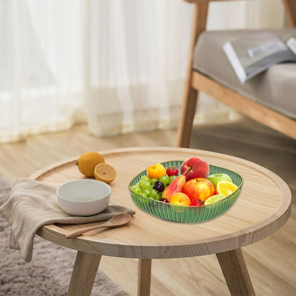 Inerposs Multifunctional Plastic Fruit Bowl, Snack Serving Tray, Decorative Dry Fruit Tray, Square Serving Bowl for Parties, Durable Fruit Platter for Home Use