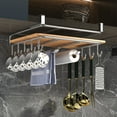 thumbnail image 1 of Inerposs Multipurpose Under Shelf Storage Rack, Steel Kitchen Organizer, Mug Holder for Coffee Cups, Paper Towel and Cutting Board Organizer, Space Saving Kitchen Rack, 1 of 6