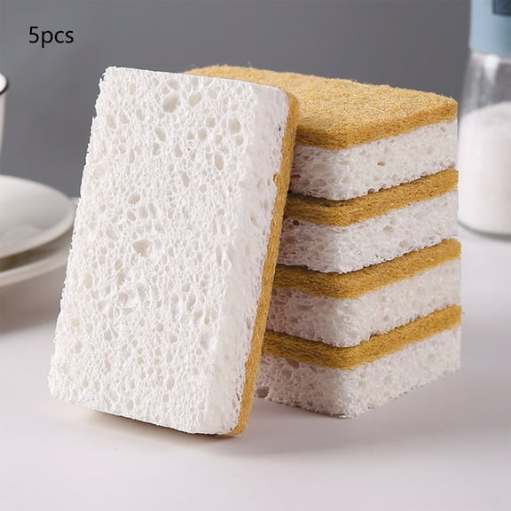Inerposs Natural Loofah Sponge, Kitchen Cleaning Pads, Eco-Friendly Dishwashing Sponge, Resilient Scouring Pad, Gentle on Surfaces, Ideal for Daily Use