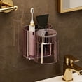thumbnail image 1 of Inerposs No-Drill Wall-Mounted Toothbrush Rack, Space-Saving Toothbrush Holder, Bathroom Cup Organizer, Easy Adhesive Installation, Hygienic Design for Home Use, 1 of 6