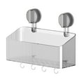 thumbnail image 1 of Inerposs No-punch Wall Mounted Storage Shelf, Bathroom Sink Organizer, Multifunctional Suction Cup Rack, Clear Plastic Wall Storage, Tidy Home Essential, 1 of 8