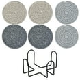 thumbnail image 1 of Inerposs Non-Slip Placemats, Thermal Insulation Coasters, Cotton Yarn Table Mats, Kitchen Counter Protection, Ideal for Dining and Gifts, 1 of 6