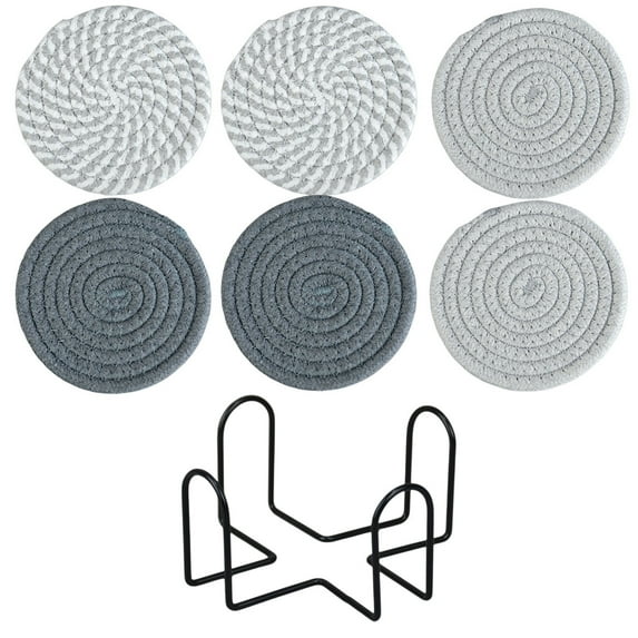 Inerposs Non-Slip Placemats, Thermal Insulation Coasters, Cotton Yarn Table Mats, Kitchen Counter Protection, Ideal for Dining and Gifts