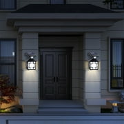 Inerposs Outdoor Solar Garden Lights with Motion Sensor - Warm White Tungsten LED, Super Bright for Patio, Yard, Fence, House Wall Black
