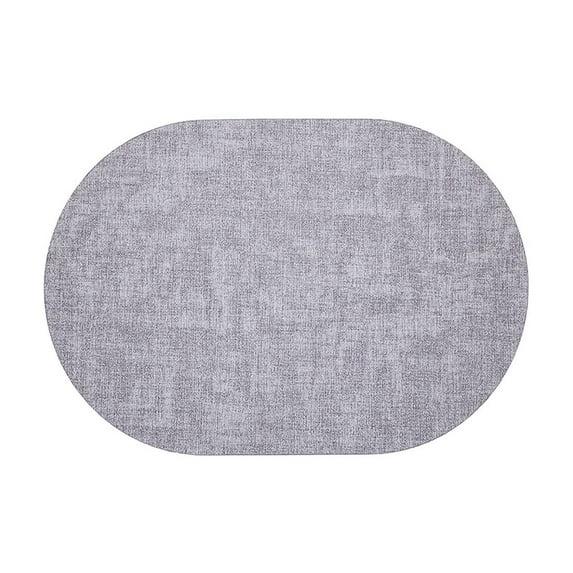 Inerposs Oval Leather Placemats, Heat Insulation Dining Mats, Oil Proof Table Mats, Non-Slip Home Decor, Easy Clean Woven Leather Protectors