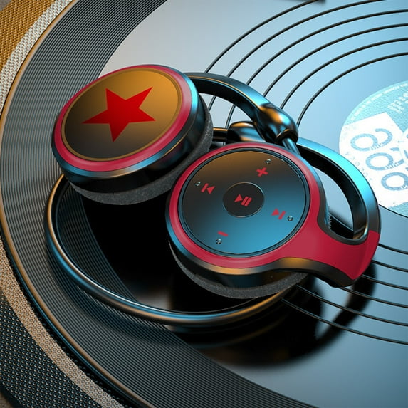 Inerposs Over-Ear Bluetooth Headphones with HiFi Stereo Sound, Foldable Design, Microphone, and 10-Hour Playtime - Ideal for Sports and Travel