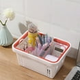 thumbnail image 1 of Inerposs Plastic Shopping Baskets, Foldable Handles, Large Storage Capacity, Market Grocery Baskets, Versatile Retail Baskets for Supermarkets, Convenience Stores, Home Organization, 1 of 7