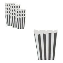 Inerposs Popcorn Boxes, Birthday Party Decorations, Striped Food Packaging, Large Capacity Cartons, Stylish Popcorn Containers for Parties and Gatherings