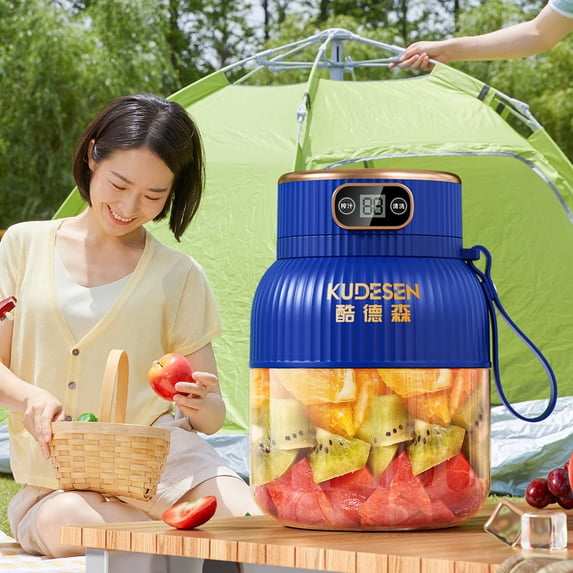 Inerposs Portable Blender, USB Rechargeable Juicer, Handheld Fruit Juicer, 10 Blades Personal Smoothie Maker, Ideal for Travel, Sports, Outdoor Activities