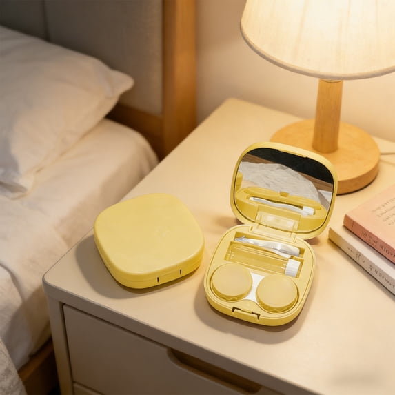 Inerposs Portable Contact Lens Case, Compact Lens Storage Box, Travel Contact Lens Holder, Lightweight Daily Use Eye Care, Stylish and Durable Contact Lens Organizer
