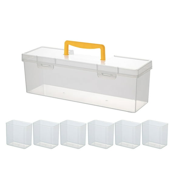 Inerposs Portable Spice Storage Box, Food Grade Plastic Seasoning Holder, Kitchen Cabinet Organizer, Sealed Storage Tank for Seasonings, Convenient Carrying for Home or Outdoor Use