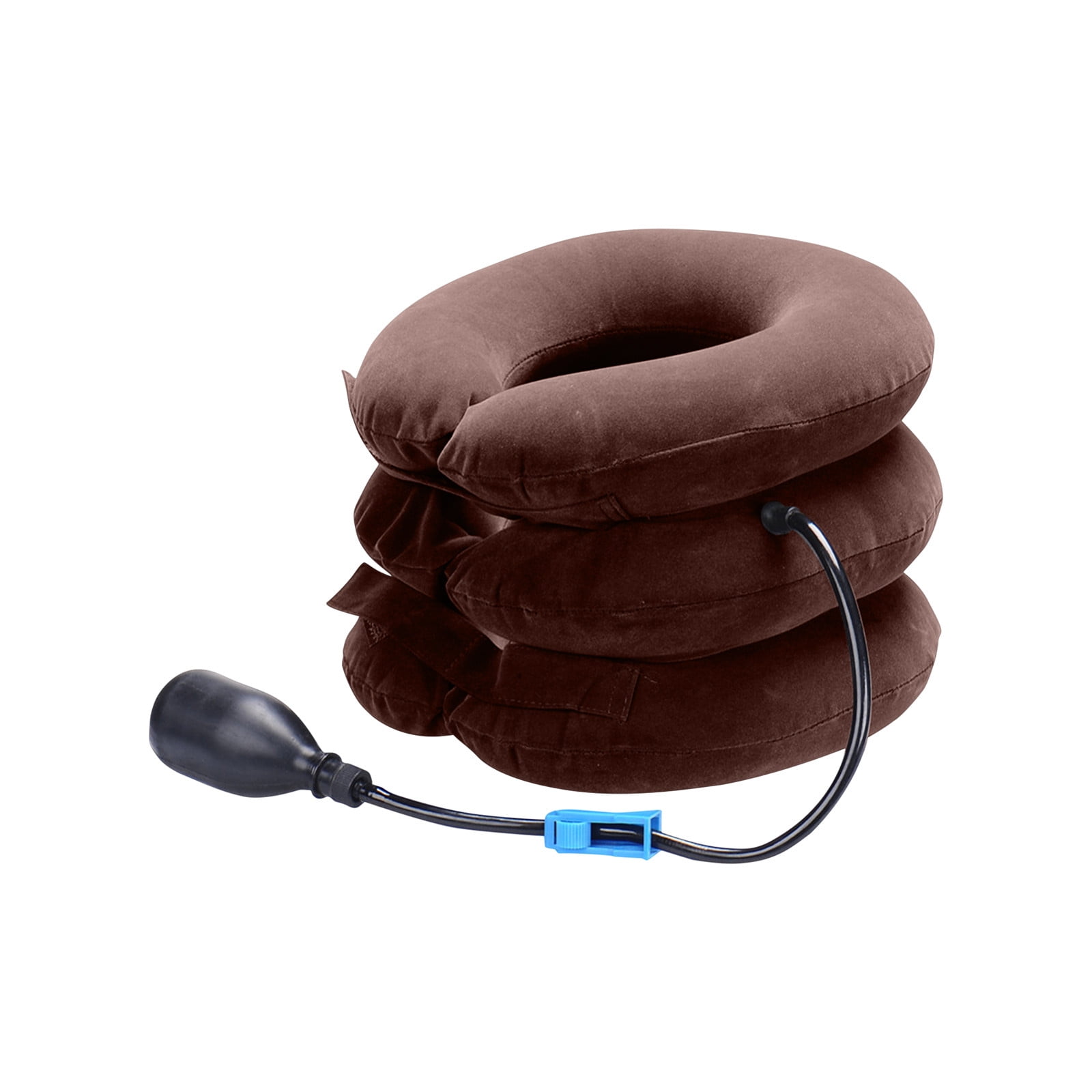 Inerposs Portable ThreeLayer Full Fleece Inflatable Cervical Traction