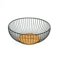 thumbnail image 1 of Inerposs Rattan Iron Drainage Basket, Versatile Storage for Fruits, Vegetables, Snacks, Cosmetic Organizer, Stylish Home Décor Solution, 1 of 8