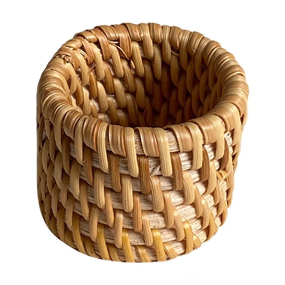 Inerposs Rattan Woven Napkin Ring Set, Handmade Table Decor Rings, Rustic Dinnerware Accessories for Elegant Dining, Ideal for Special Occasions and Everyday Use